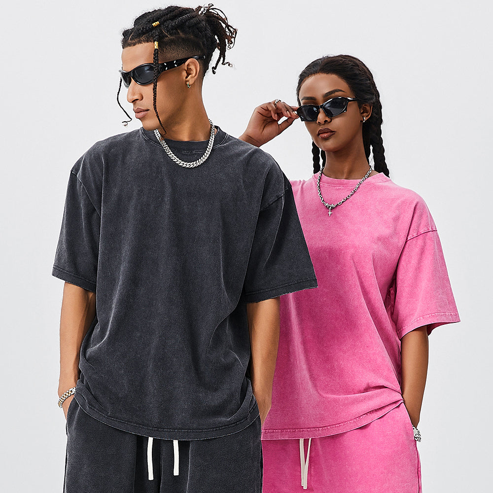 Sunfaded Crew Neck Tee – Exclusive Vintage Colorways | Customizable