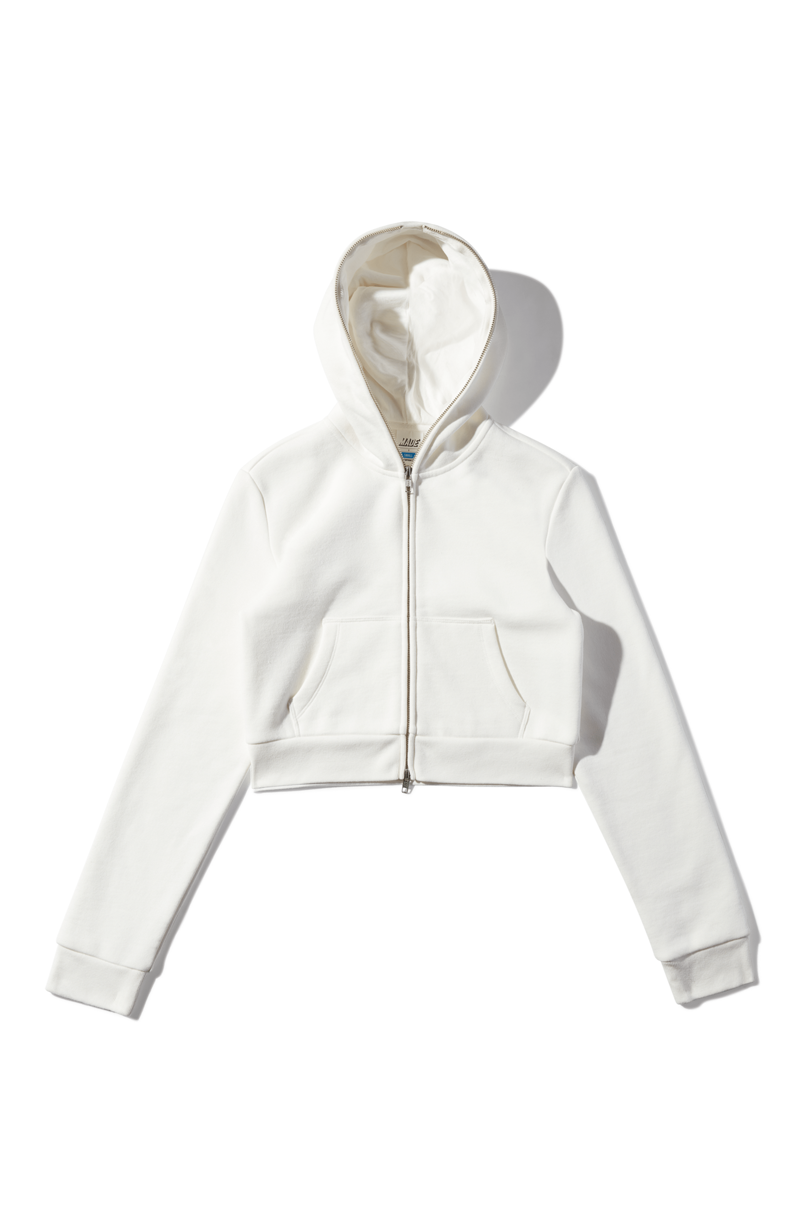 Cropped Full Zip Body Bag Hoodie