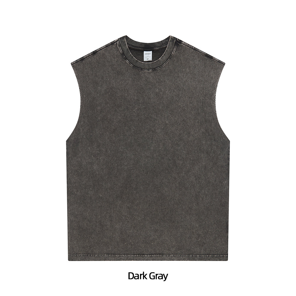 Sunfaded Crew Neck Tank Top – Exclusive Vintage Colorways