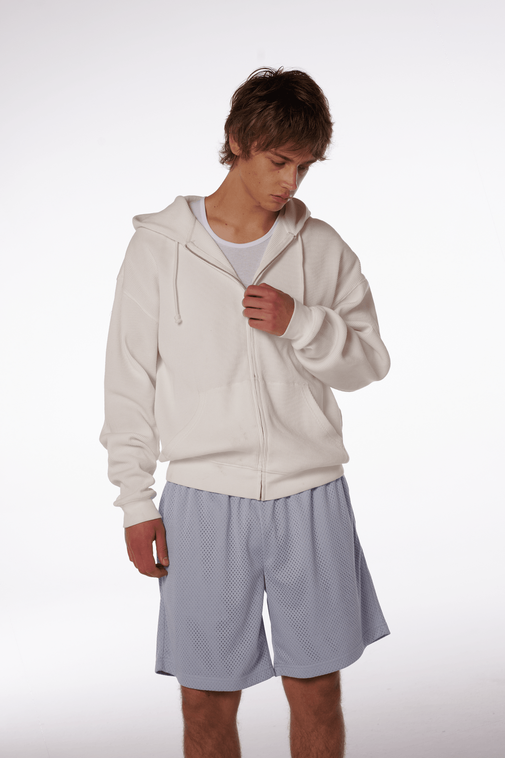Snow Day Heavy Thermal Zip Hoodie